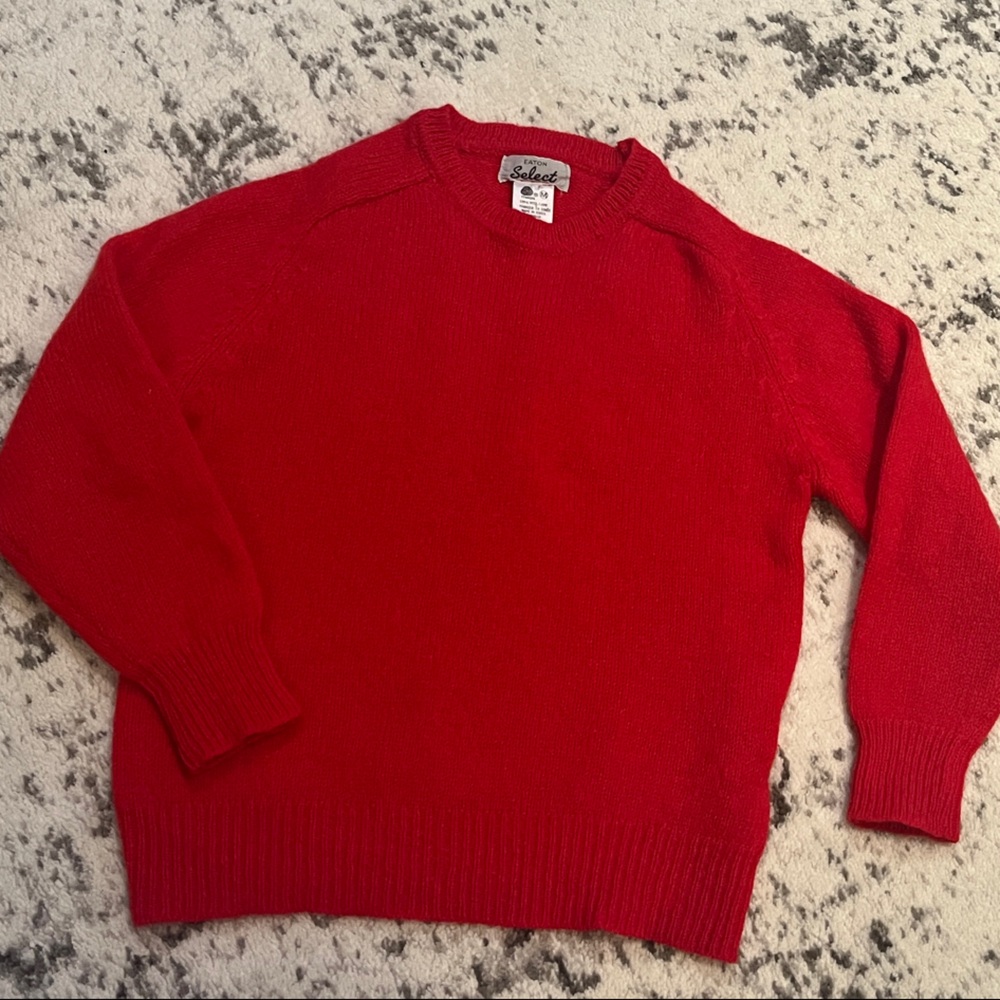 Vintage 100% wool Eaton select Red Women's Sweater